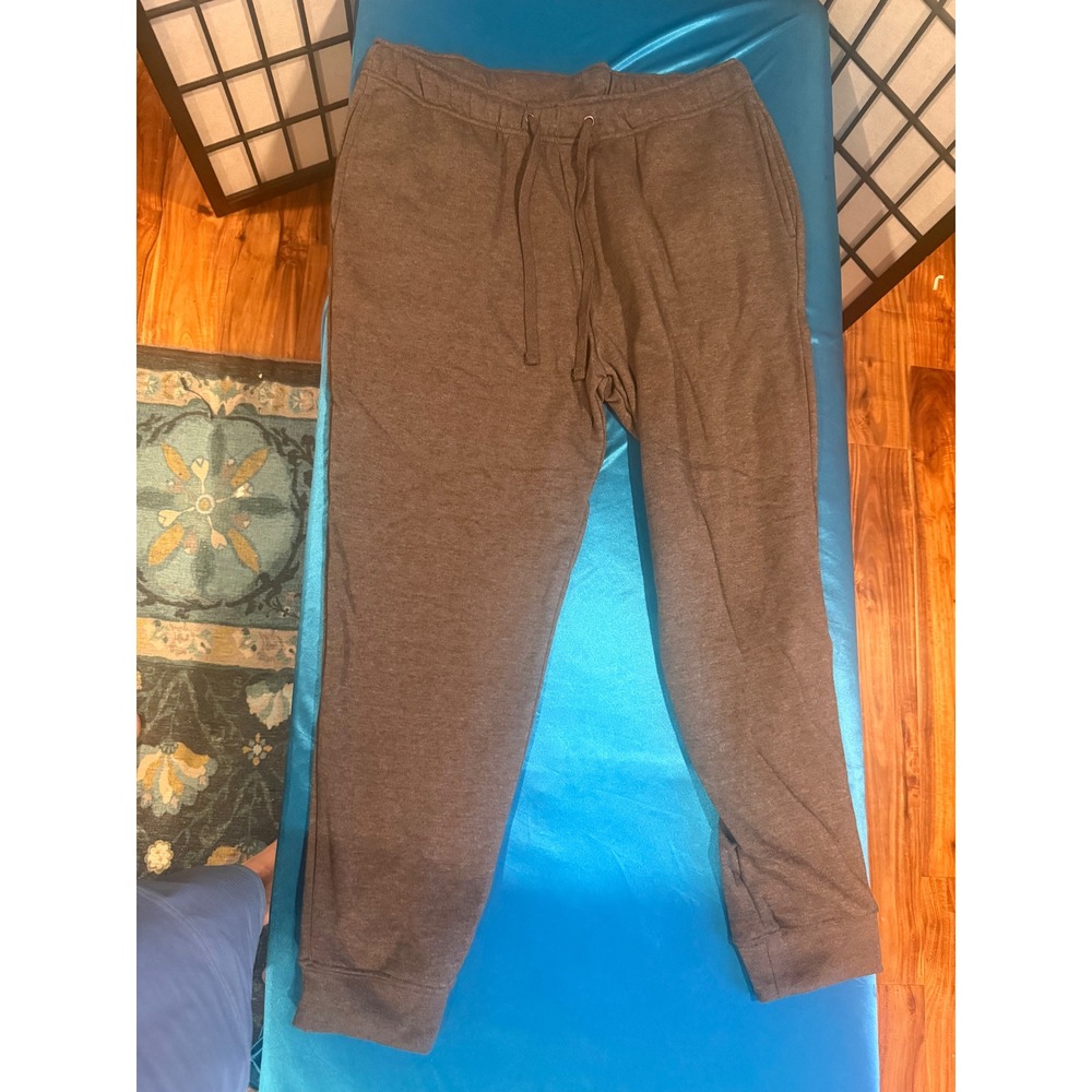 Men's 2X Tall Brown Jogger Sweatpants Drawstring Athletic Lounge Pants NWOT